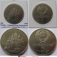 1989 - USSR - 5 Rubles commemorative coin - Cathedral of the Annunciation