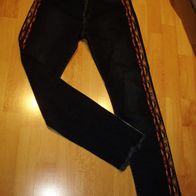 Rinascimento Jeans Stretch Fransen an Saum Seitenstreifen S