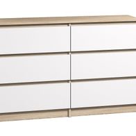GABRIEL - Kommode / Sideboard Mit 6 Schubladen - Weiß Matt / Wotan