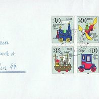 DDR MiNr. 2566-71 Klbg. Spielzeug I Satzbrief gelaufen Tagesstempel