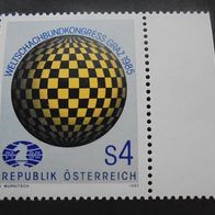 Österreich 1823 * * - Kongreß des Weltschachbundes FIDE Schach 1985