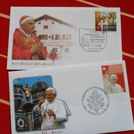 Vatikan 2006 Papstbes. in Bayern Geb. Ort Marktl u. München Ersttagsbrief