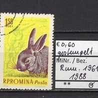 Rumänien 1961 Jagdbare Tiere MiNr. 1988 gestempelt