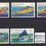 Panama 1965 Fische 5 verschiedene gestempelt