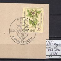 DDR 1982 Giftpflanzen MiNr. 2696 ESST auf Papier
