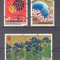 Japan, Expo, 1970, Mi. 1070-1072, Satz mit 3 Briefm., echt gelaufen