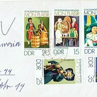 DDR MiNr. 1975-80 Schlossmuseum Arnstadt Satzbrief gelaufen Tagesstempel