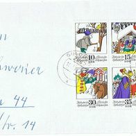 DDR MiNr. 1995-00 Klbg. Zwitscher hin... Satzbrief gelaufen Tagesstempel