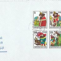 DDR MiNr. 2187-92 Klbg. Rumpelstilzchen Satzbrief gelaufen Tagesstempel