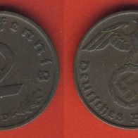 Deutsches Reich 2 Reichspfennig 1940 D