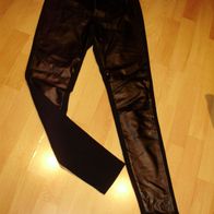 Michael Kors Hose schwarz Stretch Lederimitat S M