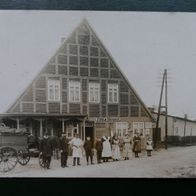 Heber (Kr. Soltau): Gastwirtschaft Fritz Heuer, Foto-Ak um 1910 - Schneverdingen