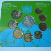 KMS 2008 San Marino Stgl. 9 Münzen mit Silber 5 Euro Gedenkmünze