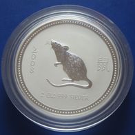 2$ Australien Lunar I Maus 2007/2008 2oz Silber