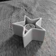 Kerzenständer Sternform, weiß (M#)