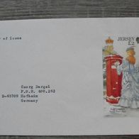 Jersey - FDC Block 35 Einzelmarken 150 Jahre Postkästen 2002