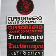 Turbonegro 6 verschiedene Aufkleber Sticker