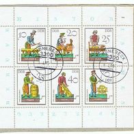 DDR MiNr. 2758-63 Klbg. Spielzeug III Briefabschnitt gelaufen Tagesstempel