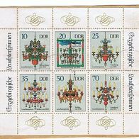 DDR MiNr. 3289-94 Klbg. Leuchterspinnen Briefabschnitt gelaufen Tagesstempel