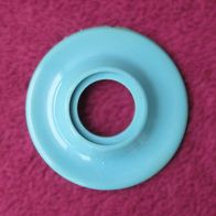 DDR Sanitär Manschette Rosette Abdeckung Wasserhahn hellblau Plast Kunststoff