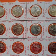 Frankreich 2011 10 Euro Silbermünzen 12 Stück Franz. Provinzen - Regionen