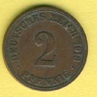 Kaiserreich 2 Pfennig 1913 A