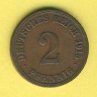 Kaiserreich 2 Pfennig 1915 A