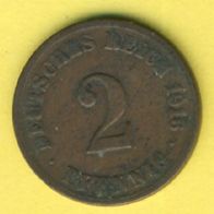 Kaiserreich 2 Pfennig 1916 A