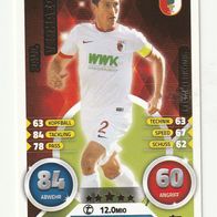 Match Attax Action - FC Augsburg - Paul Verhaegh - Karte Nr. 461