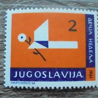 Jugoslawien Zwangszuschlagsmarken 27 * * - Woche des Kindes Blume 1961