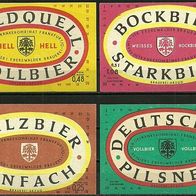 ALT ! DDR Bieretiketten Brauerei † 1993 Eberswalde im Getränkekombinat Frankfurt/ Oder