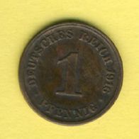 Kaiserreich 1 Pfennig 1916 J Top