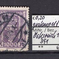 Österreich 1922 Freimarken MiNr. 391 Vollstempel Wien