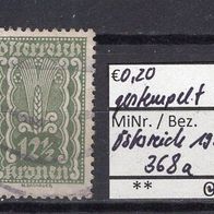 Österreich 1922 Freimarken MiNr. 368 a gestempelt