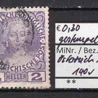 Österreich 1908 Freimarken: 60jähriges Regierungsjubiläum MiNr. 140 v gestempelt