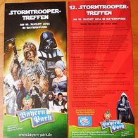 Star Wars Stormtrooper Treffen BAYERN Park Folder Chewbacca+ Darth Vader+ Darth Maul