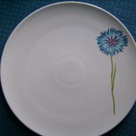 großer Dekoteller - Servierplatte - 32 cm - Motiv: Kornblume - neu