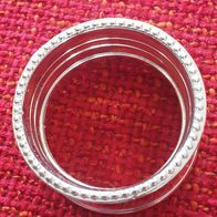 2 Servietten ringe silber Farben mit Muster Neu