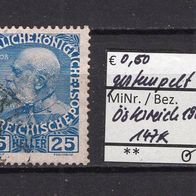 Österreich 1908 Freimarken: 60jähriges Regierungsjubiläum MiNr. 147 x gestempelt -2