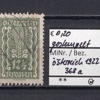 Österreich 1922 Freimarken MiNr. 368 a gestempelt -1