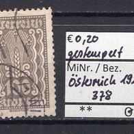 Österreich 1922 Freimarken MiNr. 378 gestempelt