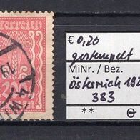 Österreich 1922 Freimarken MiNr. 383 gestempelt