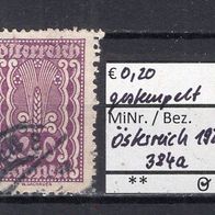 Österreich 1922 Freimarken MiNr. 384 a gestempelt