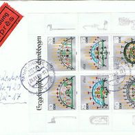 DDR MiNr. 3057-62 Klbg. Schwippbogen Satzbrief gelaufen Tagesstempel