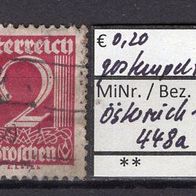 Österreich 1925 Freimarken in Schillingwährung MiNr. 448 a gestempelt