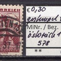 Österreich 1934 Freimarken: Österreichische Volkstrachten MiNr. 578 gestempelt