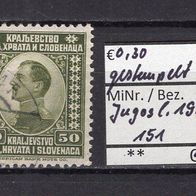 Jugoslawien 1921 Freimarken (Inschrift Kraljevstvo) MiNr. 151 gestempelt