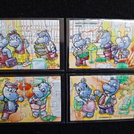 Ü - Ei Puzzle alle 4 Ecken Die Happy Hippos Company + alle BPZ