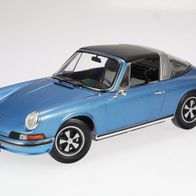 Norev 1/18 Porsche 911S 2.4 Targa 1973 Bleu Métallisé - Neuve Sous Boîte