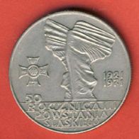 Polen 10 Zlotych 1971 50 Jahrestag des dritten schlesischen Aufstandes